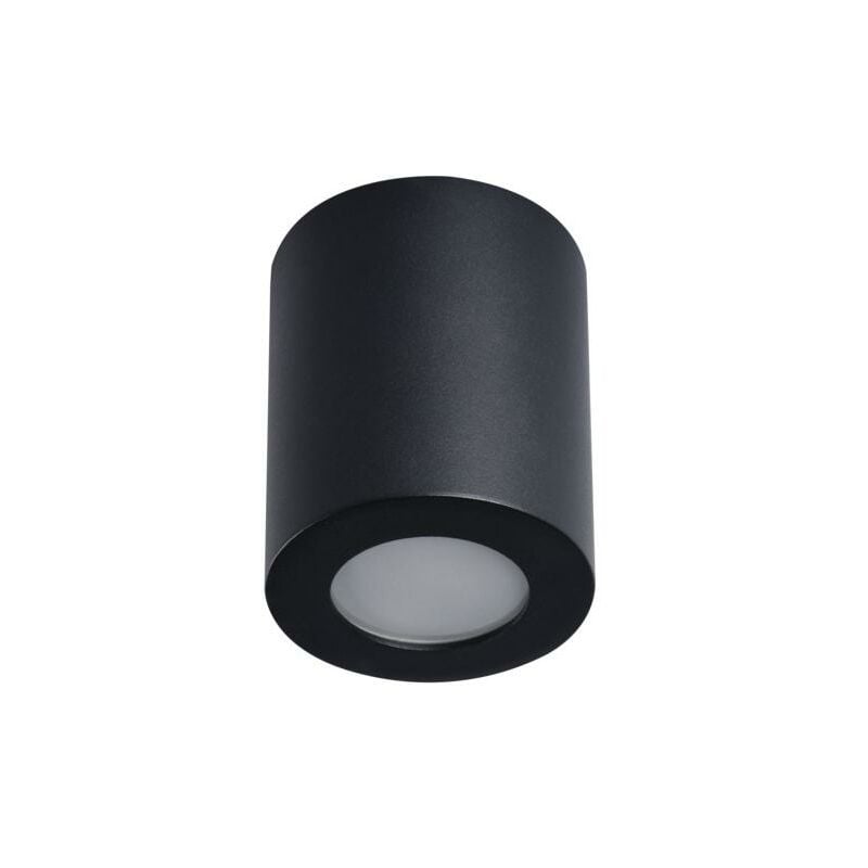 foto del prodotto porta faretto stagno da parete soffitto sani bagno cucina gu10 nero