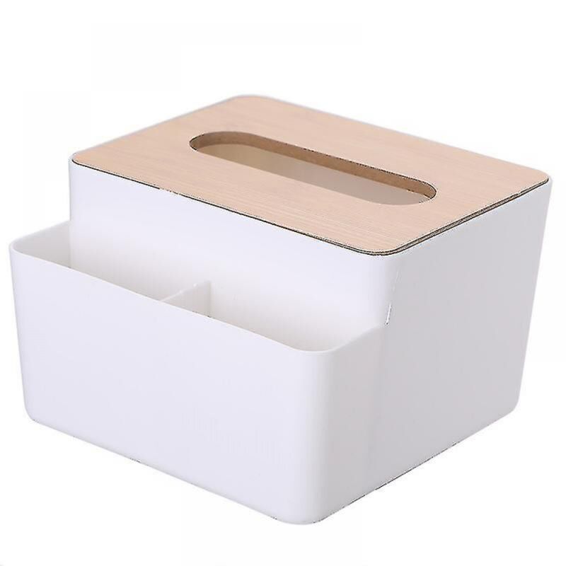 foto del prodotto porta fazzoletti in legno, contenitore per tovaglioli di carta, scatole rimovibili per casa e ufficio bebusingoto