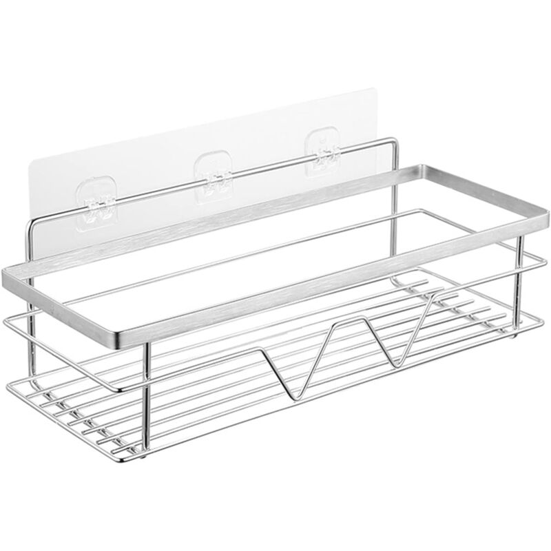 foto del prodotto porta gel doccia per il bagno, mensola per doccia, mensole per bagno in acciaio inox, mensola per doccia autoadesiva senza foratura, organizer