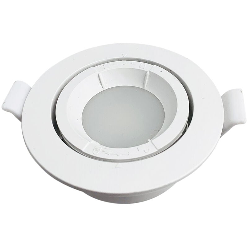 foto del prodotto porta lampada gu10 ghiera da incasso orientabile rotondo bianco fi62 gu10