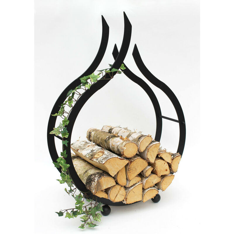 foto del prodotto porta legna da ardere porta legna da ardere flame 78 cm cesto in legno porta legna da ardere porta legna da ardere