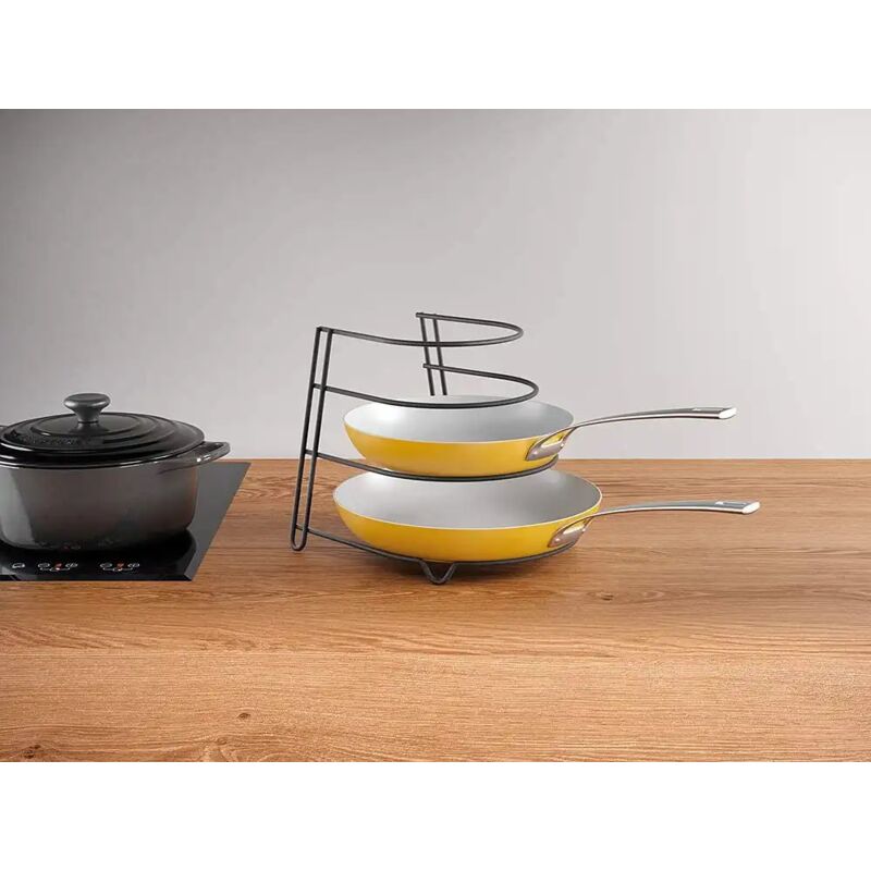 foto del prodotto porta padelle padella tegami 4 posti scomparti da appoggio cucina ristorante