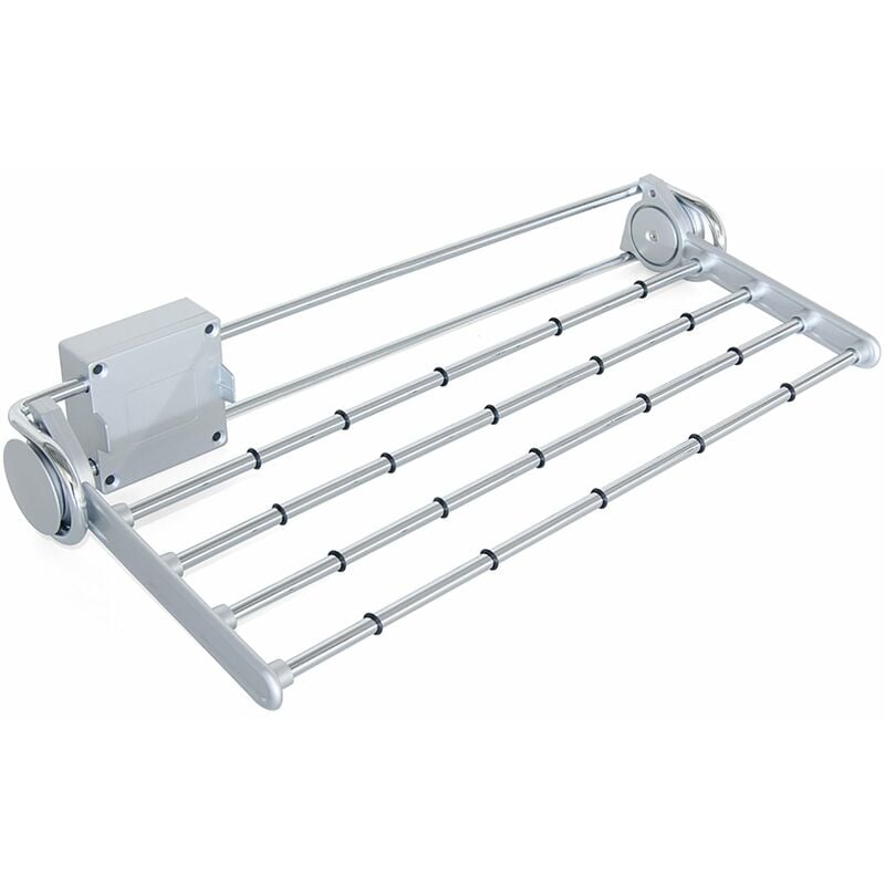 foto del prodotto porta pantaloni estraibile per armadio 46 cm in acciaio e plastica emuca grigio metallizzato