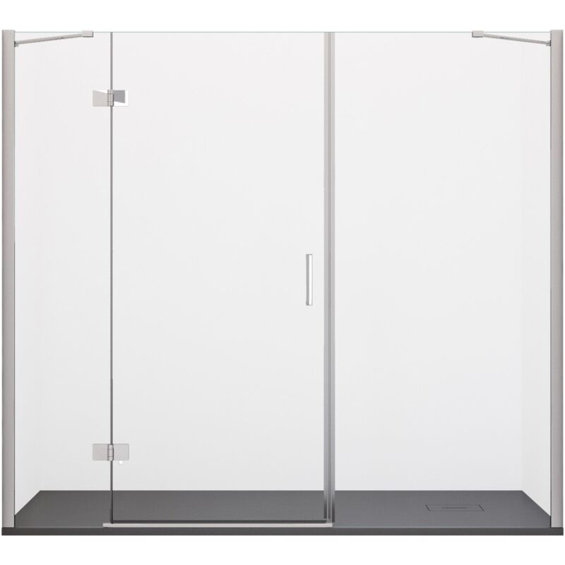 foto del prodotto porta parete doccia 180 cm 1 anta battente in cristallo trasparente 8mm h195 bonussi iole