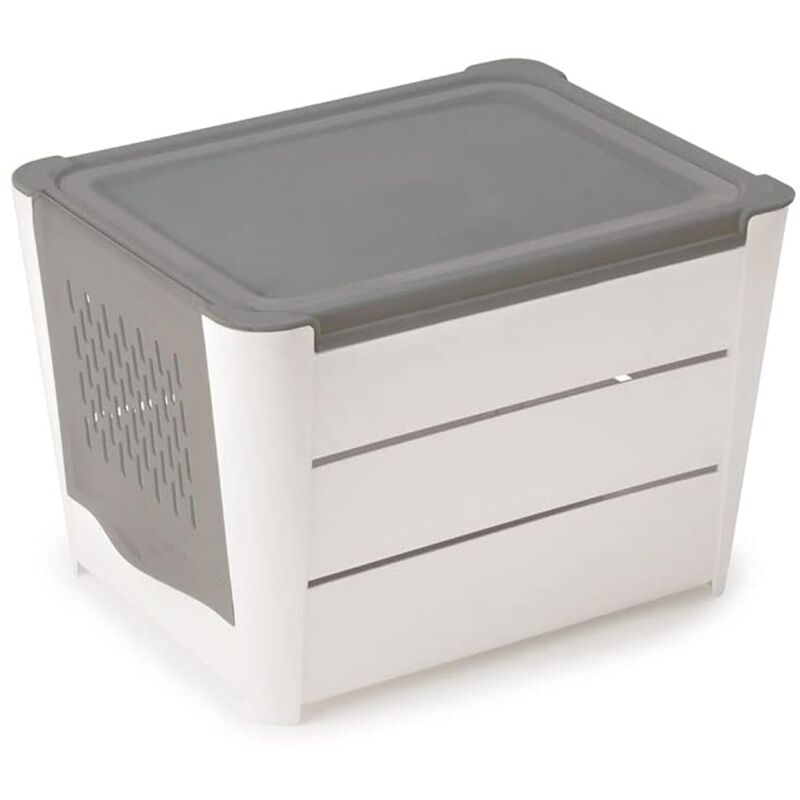foto del prodotto porta patate 3 kg contenitori per cibi contenitore porta ortaggi colore bianco grigio made in italy bpa free snips