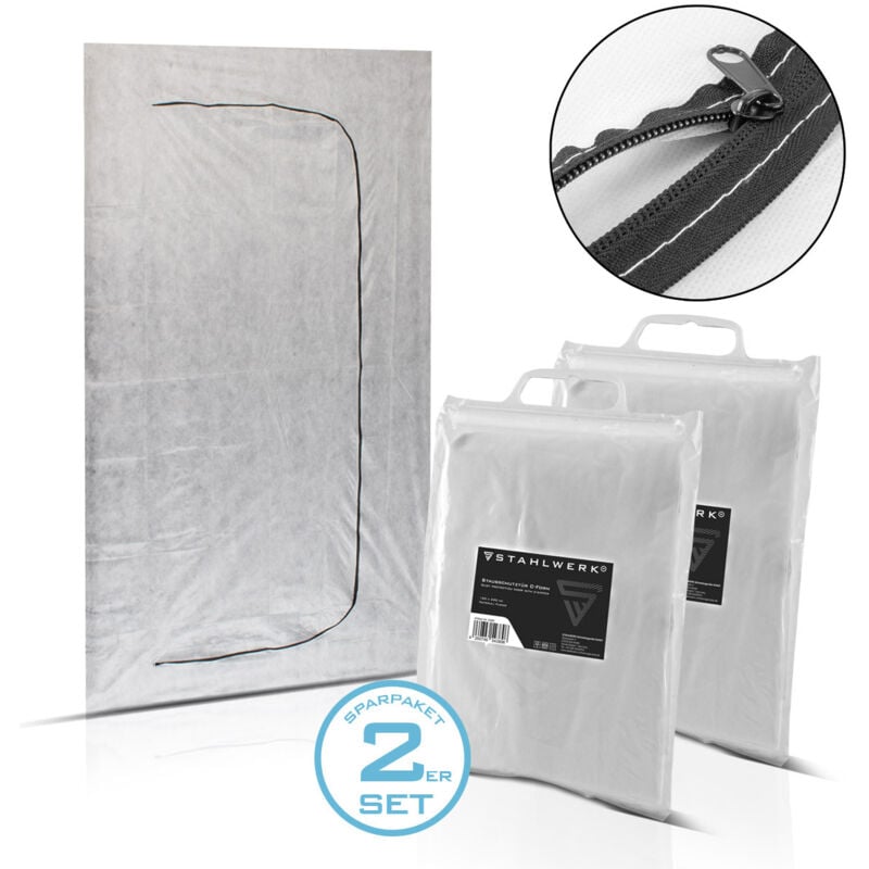 foto del prodotto porta per la polvere 2 set porta per la polvere a forma di c trappola per la polvere tenda per la polvere stahlwerk