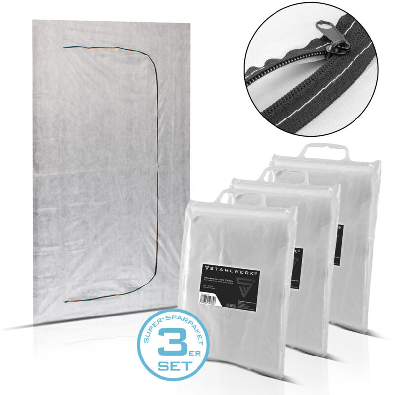 foto del prodotto porta per la polvere set di 3 porte per la polvere a forma di c trappola per la polvere tenda per la polvere stahlwerk