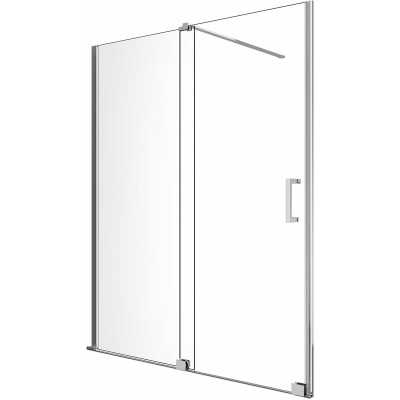 foto del prodotto porta per nicchia tipo walk in scorrevole h 200 telaio cromato reversibile cm.140 regolabile 136 140 cm