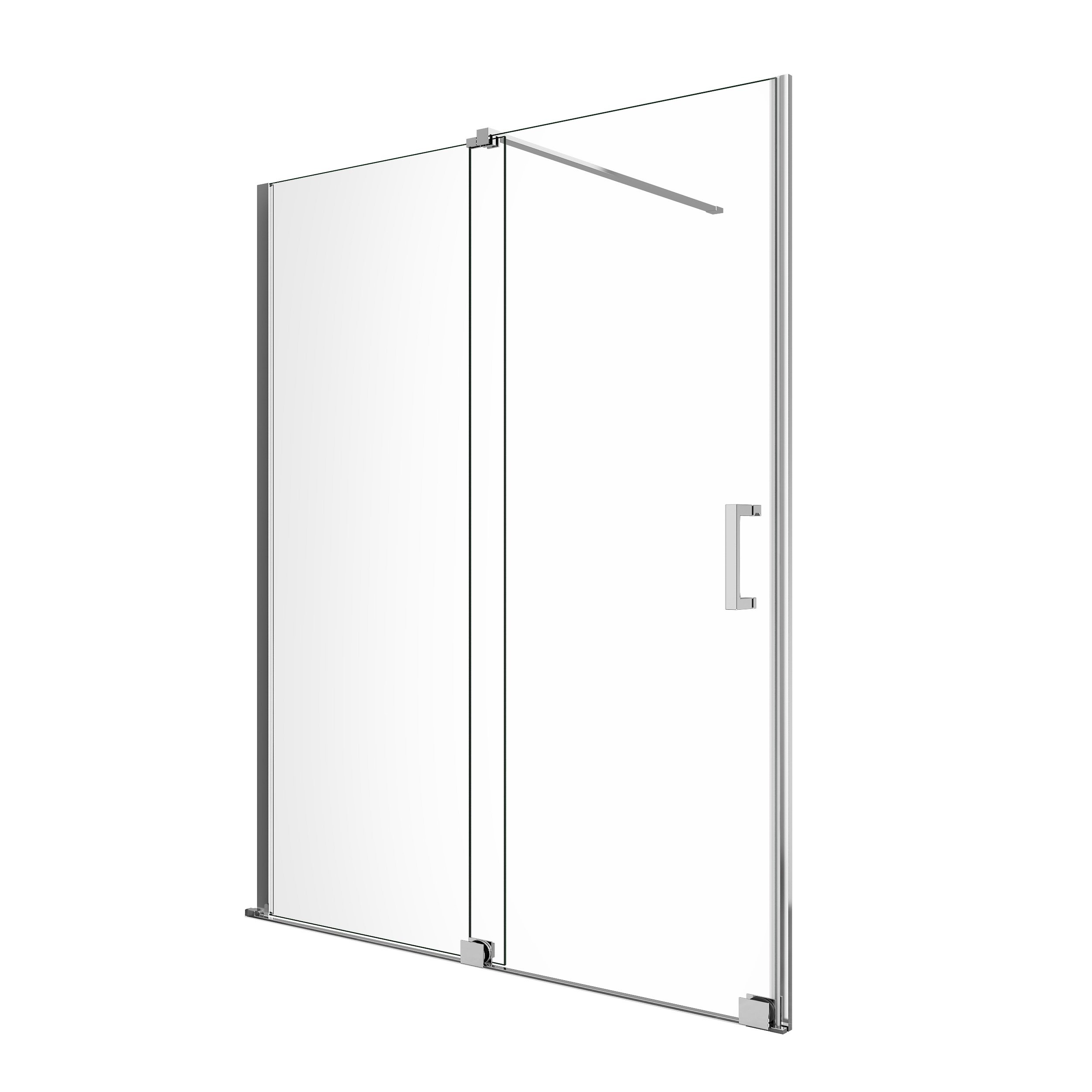foto del prodotto porta per nicchia tipo walk in scorrevole h 200 telaio cromato reversibile cm.160 regolabile 156 160 cm