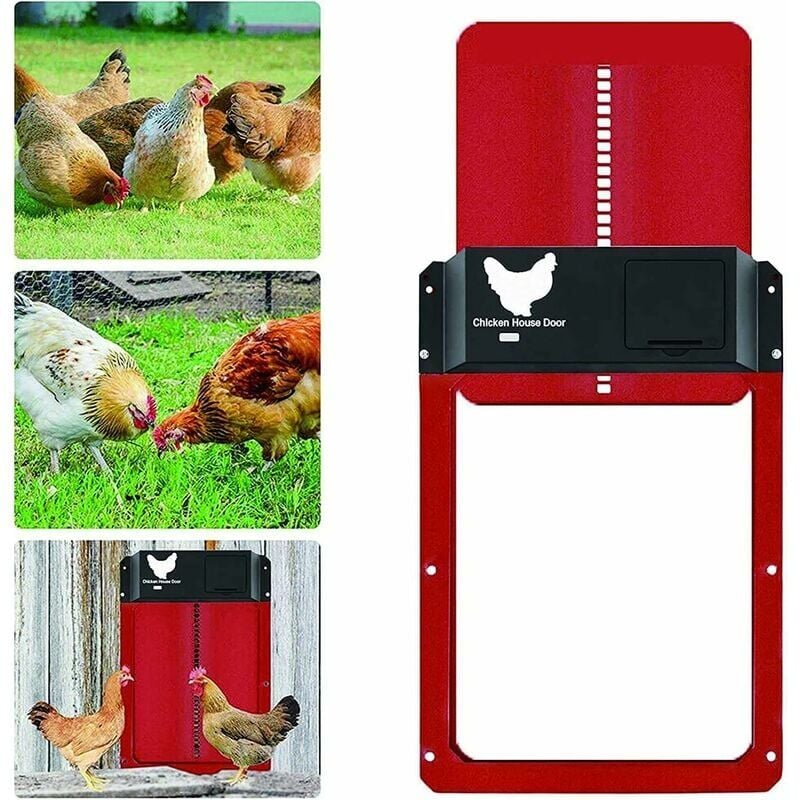 foto del prodotto porta per pollaio porta automatica con sensore di luce impermeabile con porta a induzione luminosa rosso prodotti pi venduti