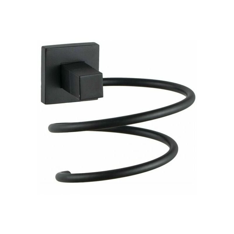 foto del prodotto porta phon da bagno in acciaio fissaggio muro supporto parete asciugacelli 7998