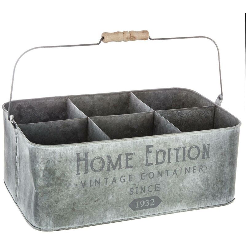 foto del prodotto porta piante in metallo grigio 23x36cm atmosphera cr ateur d int rieur