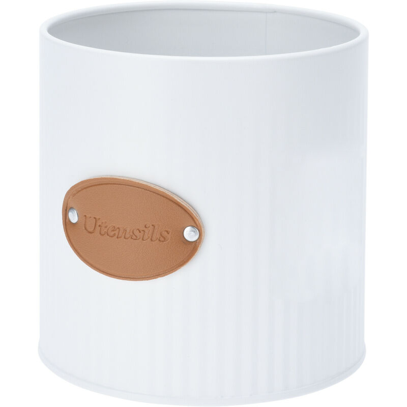 foto del prodotto porta posate in metallo bianco 12cm