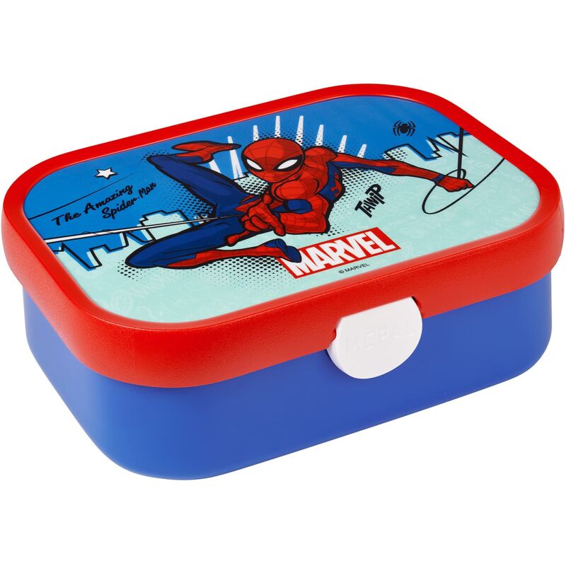 foto del prodotto porta pranzo campus - porta pranzo bento per bambini - porta pranzo con scomparto bento e forchetta - con chiusura a clip - senza bpa e lavabile in