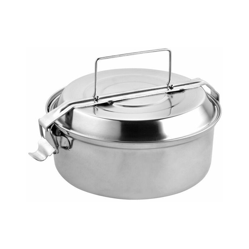 foto del prodotto porta pranzo in acciaio inox con 2 piatti 16 cm.