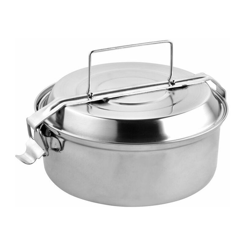 foto del prodotto porta pranzo in acciaio inox con 2 piatti 18 cm.