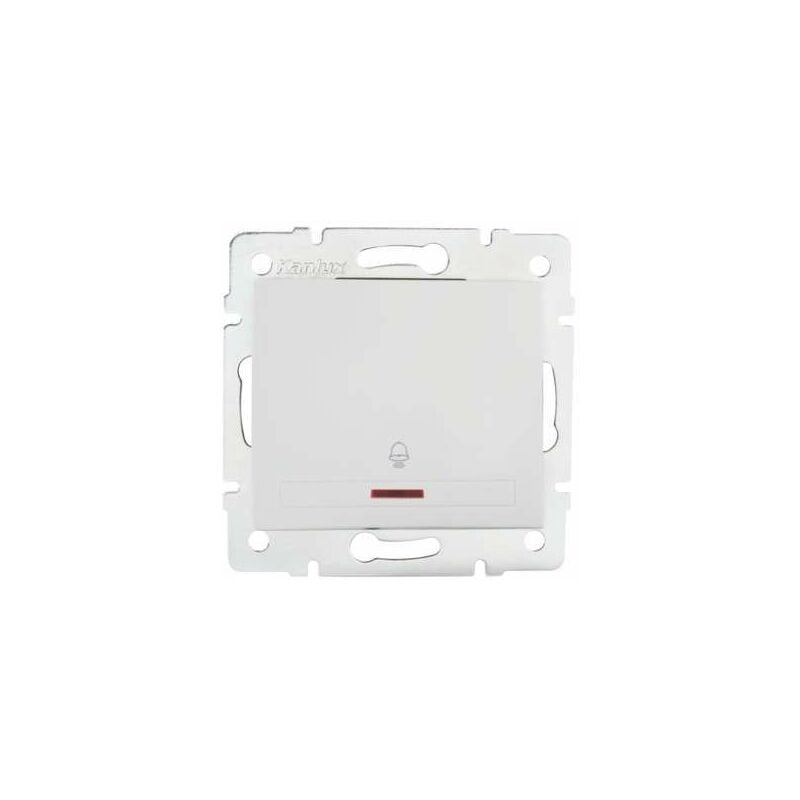 foto del prodotto porta recessibile per campanello con led domo bianco