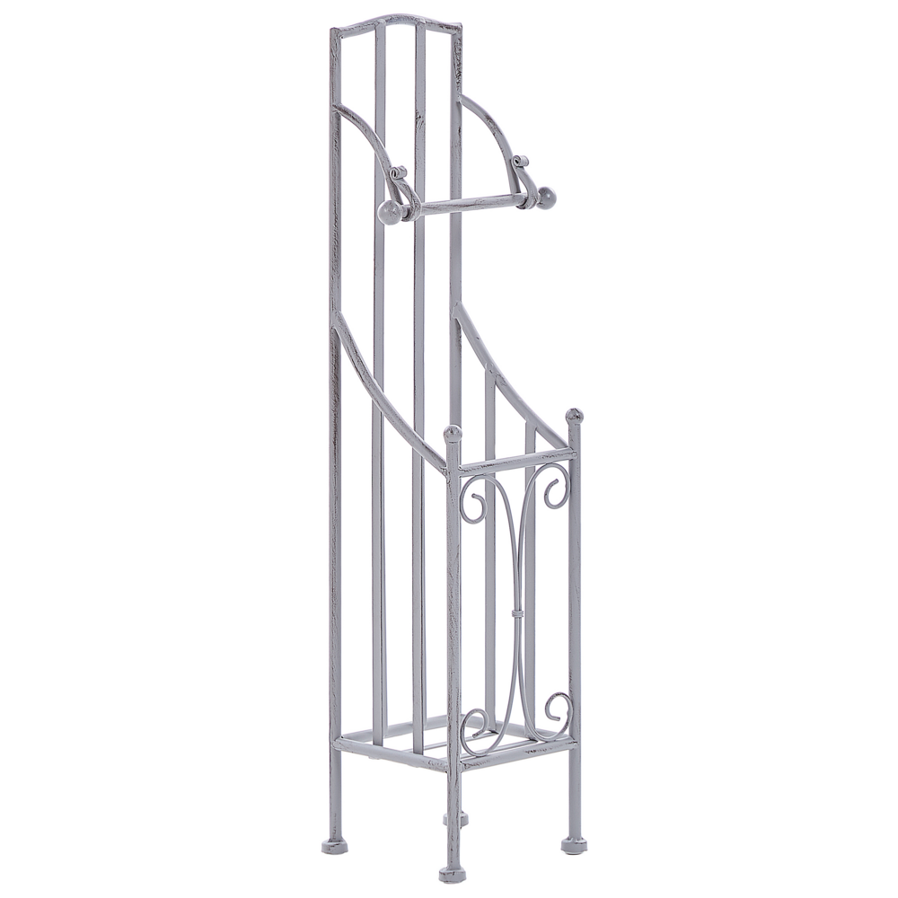 foto del prodotto porta rotoli di carta igienica in metallo 68 cm grigio stile vintage retr 