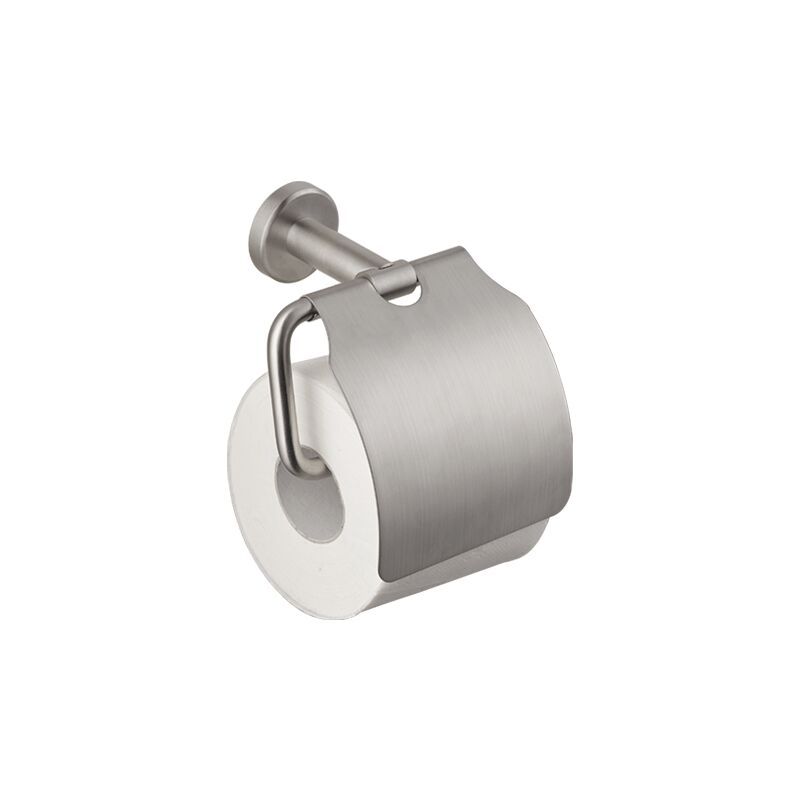foto del prodotto porta rotolo a muro con coperchio acciaio inox vema tiber steel v17355 satinato