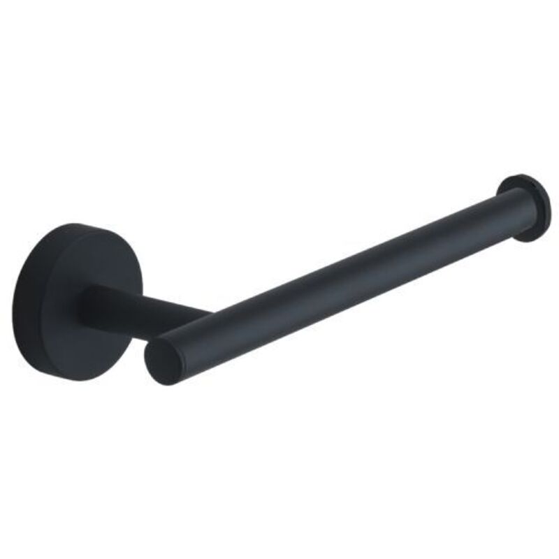 foto del prodotto porta rotolo da parete in acciaio inox nero opaco modello eros dim. cm lxpxh 16x7,6x5 - nero opaco gedy