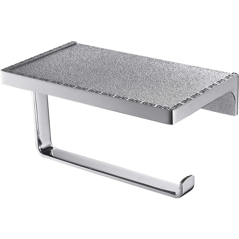 foto del prodotto porta rotolo di carta igienica ymyny con ripiano, dispenser di fazzoletti, ripiani per riporre cellulari, accessori da bagno a parete, antiscivolo,