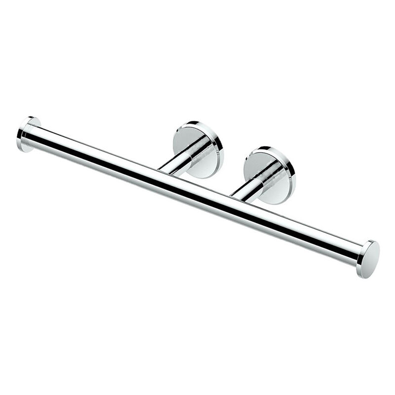 foto del prodotto porta rotolo doppio di carta igienica porta rotolo di carta igienica da parete in acciaio inox per bagno porta rotolo di carta igienica a doppia