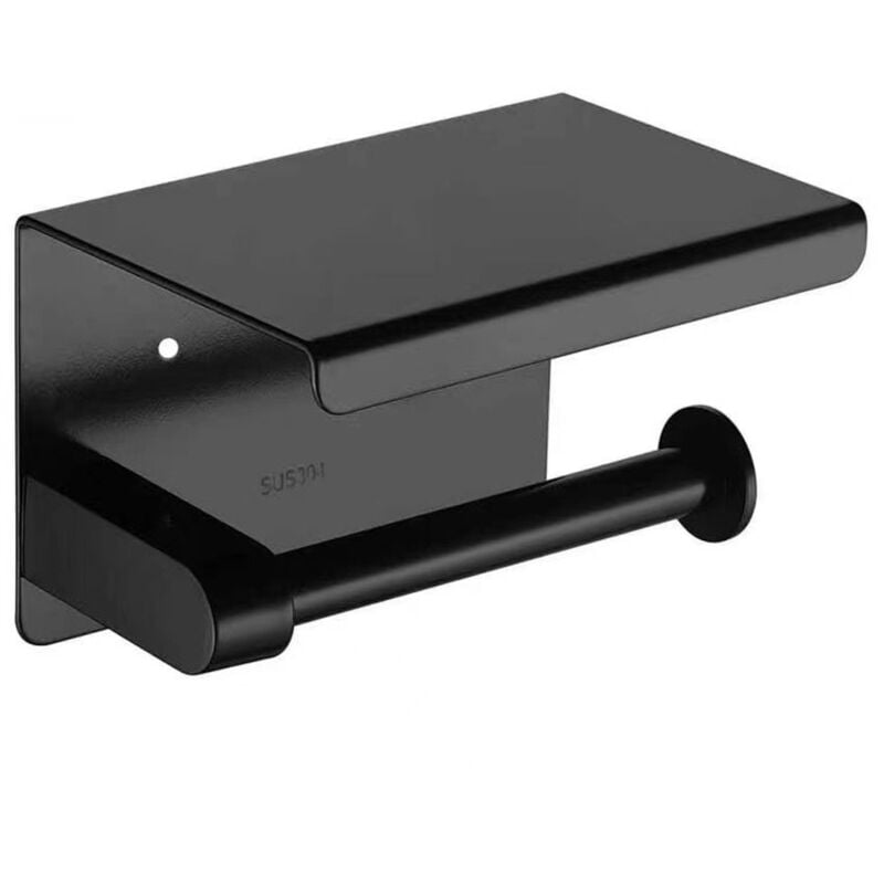 foto del prodotto porta rotolo in acciaio inox 304 porta fazzoletti da bagno nero