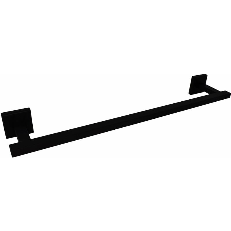 foto del prodotto porta salvietta 40 cm modello quadrato nero opaco capannoli nook nk140 mm nero opaco fissaggio a viti