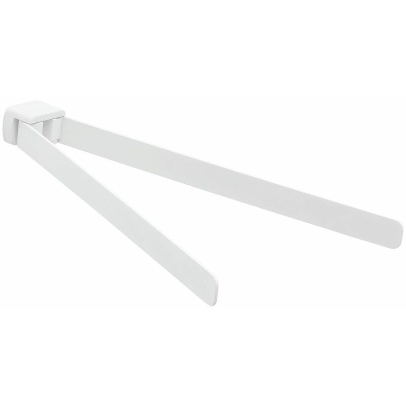 foto del prodotto porta salviette a snodo ottone cromato bianco opaco fissaggio con viti incluse giacinto