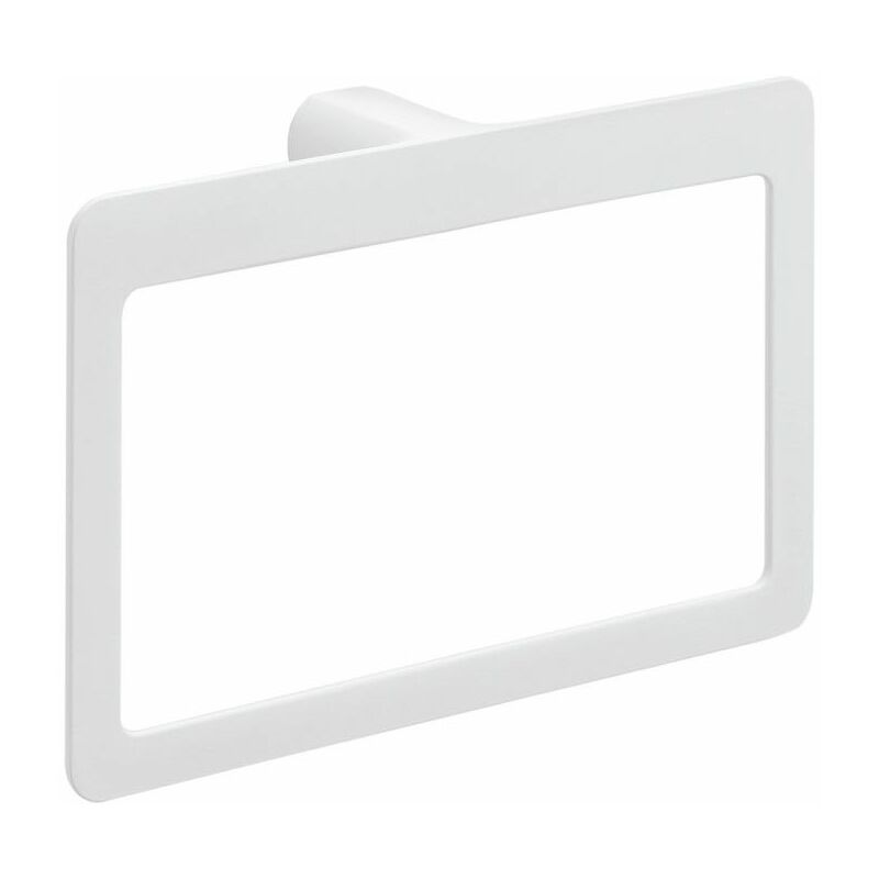 foto del prodotto porta salviette ad anello da parete bianco opaco giacinto