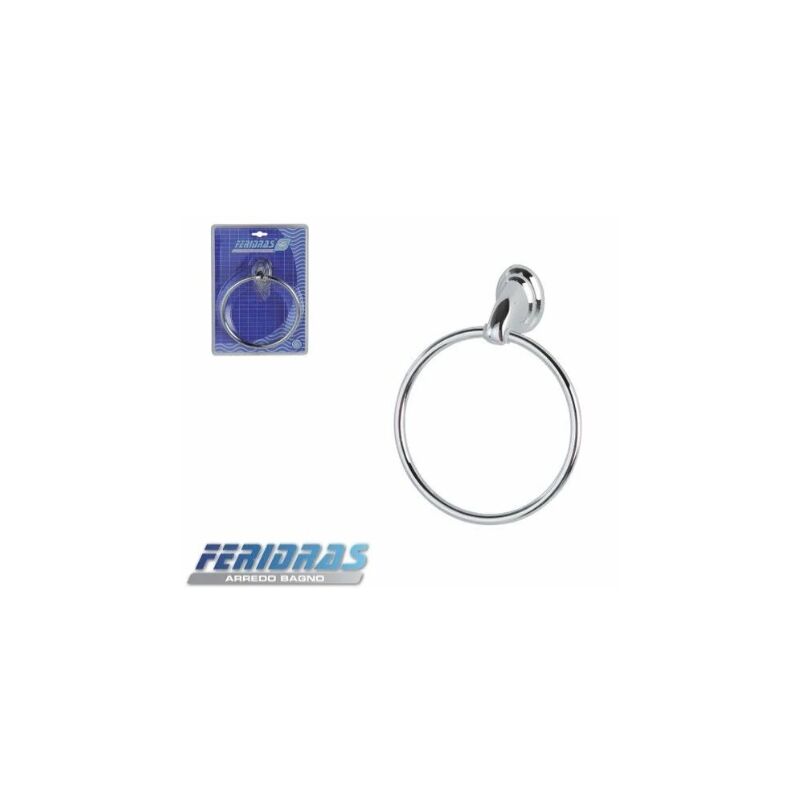 foto del prodotto porta salviette ad anello facile cromato per bagno accessori casa