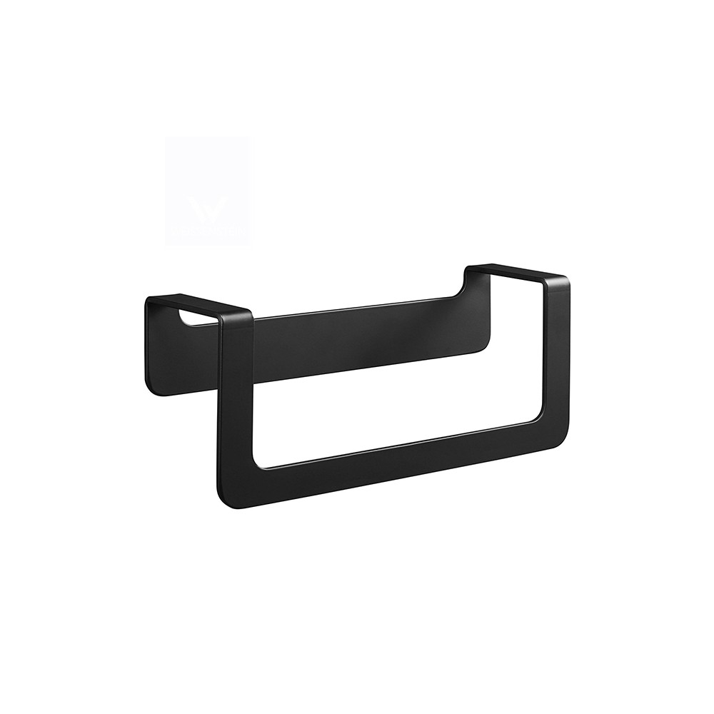 foto del prodotto porta salviette ad anello nero serie skyline fissaggio biadesivo o incollo