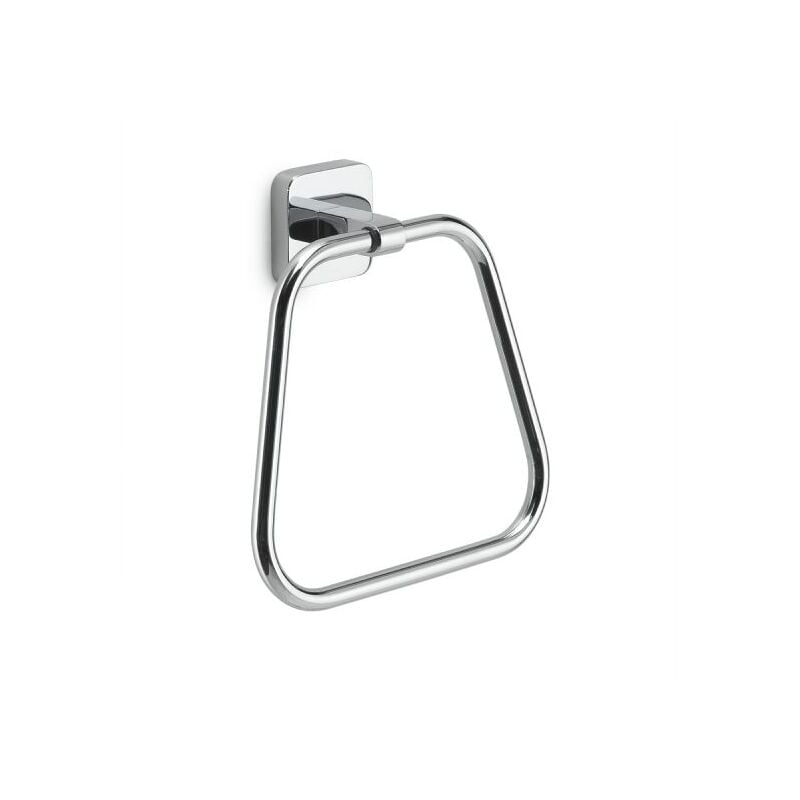 foto del prodotto porta salviette da parete ad anello in acciaio inox cromato modello tonga dim. cm lxpxh 17x4,6x16 cromato gedy