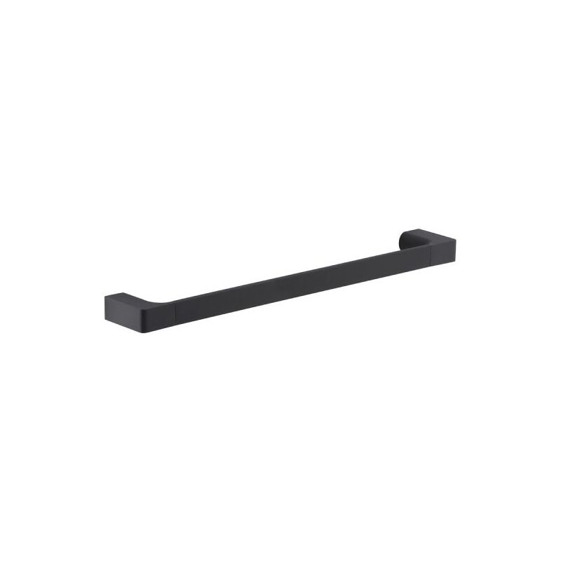 foto del prodotto porta salviette da parete in ottone nero opaco modello pirenei dim. cm lxpxh 60 6,6 2,6,6 nero opaco gedy