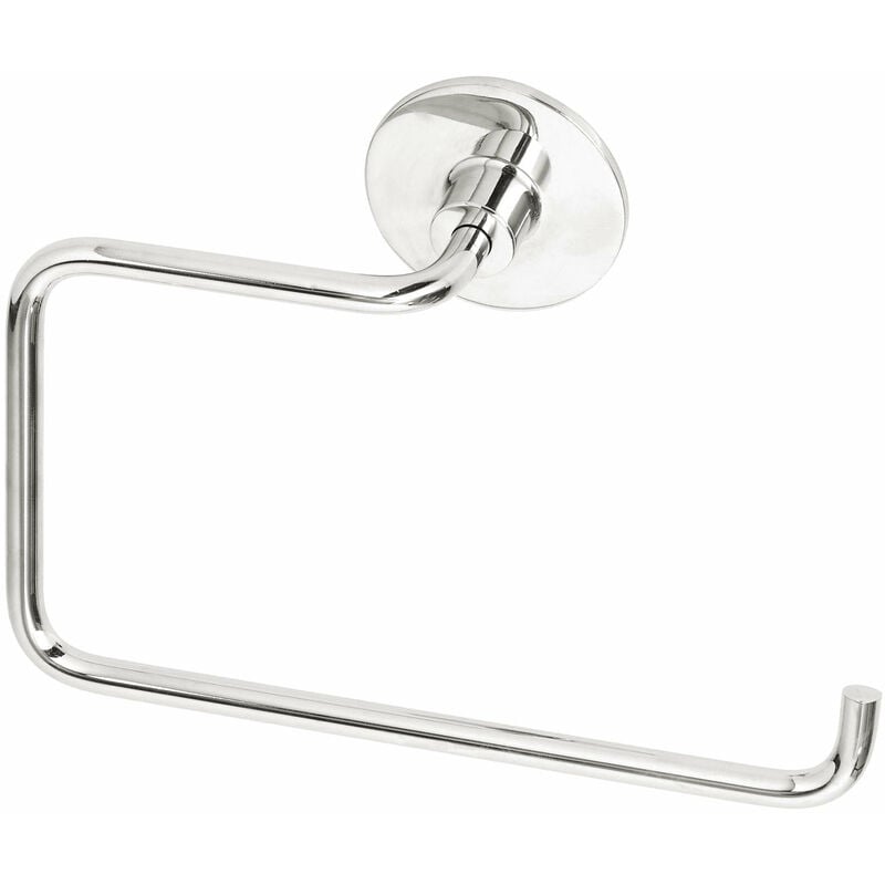 foto del prodotto porta salviette in acciaio cromato da bagno sagomato idea