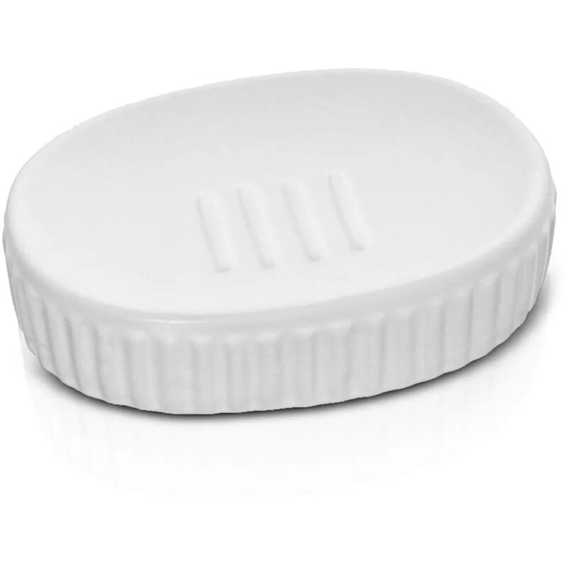 foto del prodotto porta sapone da appoggio bianco in ceramica cup