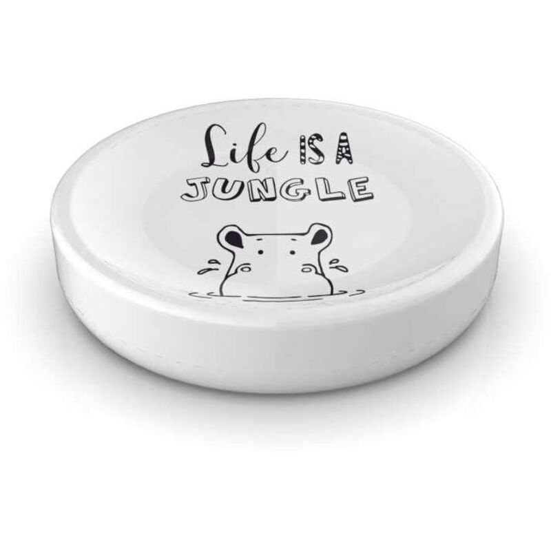 foto del prodotto porta sapone da appoggio bianco in ceramica mod. jungle - metaform