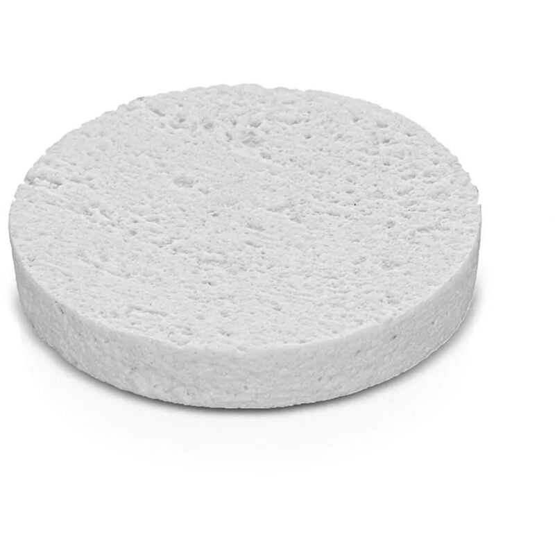 foto del prodotto porta sapone da appoggio bianco in resina effetto pietra matera