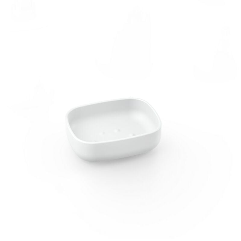 foto del prodotto porta sapone da appoggio bianco piattino mod. pod