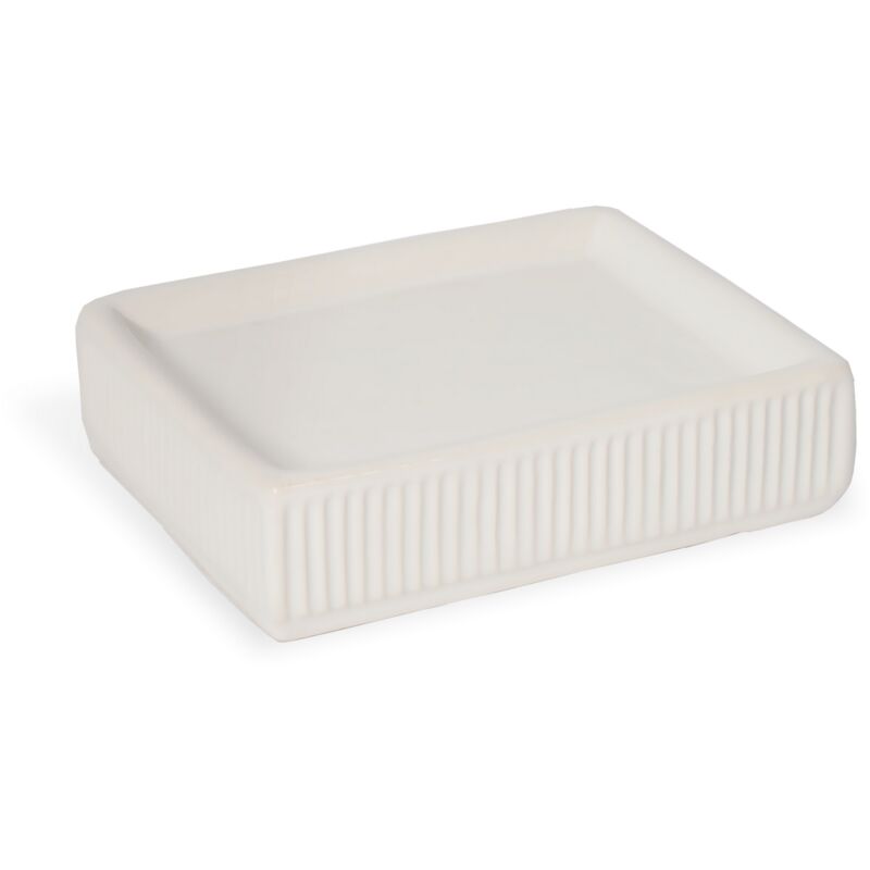 foto del prodotto porta sapone da appoggio bianco piattino mod. zoe