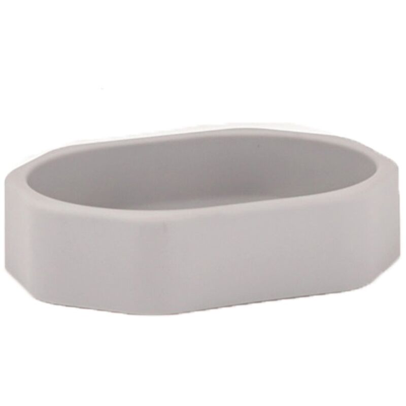 foto del prodotto porta sapone da appoggio grigio piattino mod. otto
