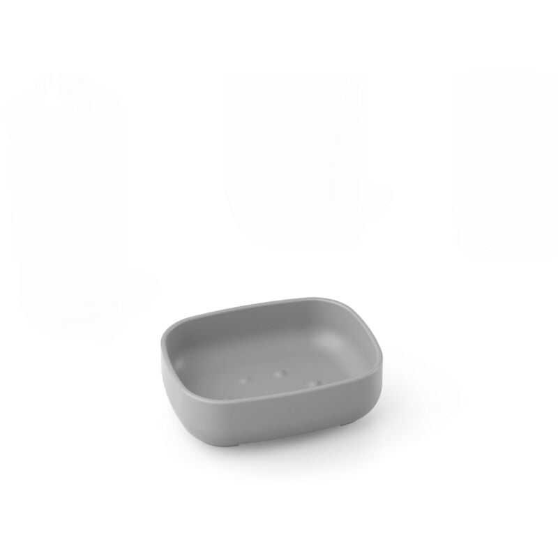 foto del prodotto porta sapone da appoggio grigio piattino mod. pod