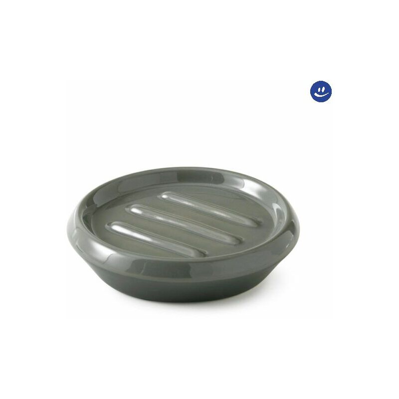 foto del prodotto porta sapone da appoggio in ceramica modello wilma dim. cm lxpxh 12,1x12,1x3,1 verde salvia gedy