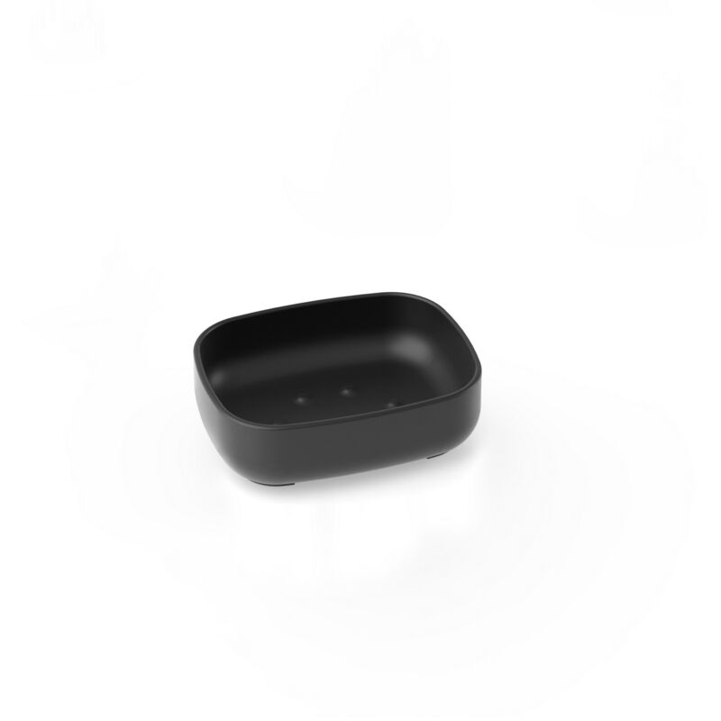 foto del prodotto porta sapone da appoggio nero in resine termoplastiche mod. pod metaform