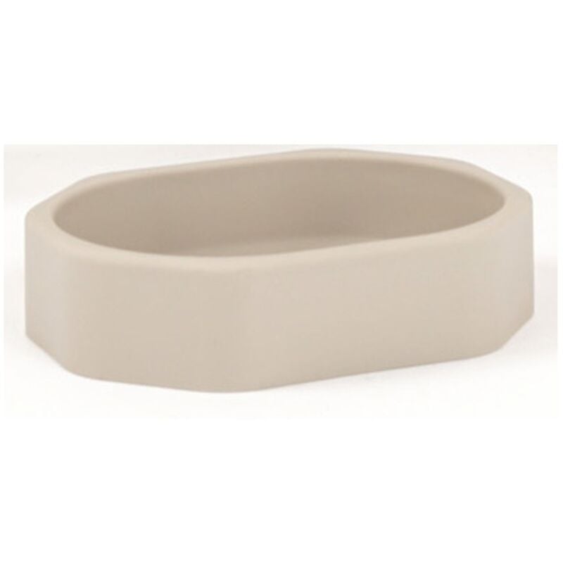 foto del prodotto porta sapone da appoggio tortora piattino mod. otto