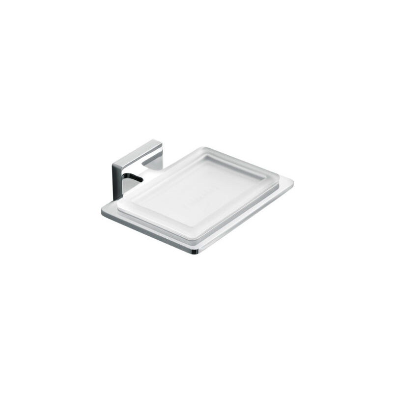 foto del prodotto porta sapone flat singolo adesivo cromo capannoli