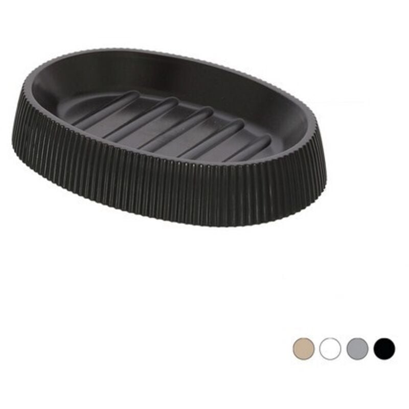 foto del prodotto porta sapone london nero 12,5 x 9 x h2,4 cm