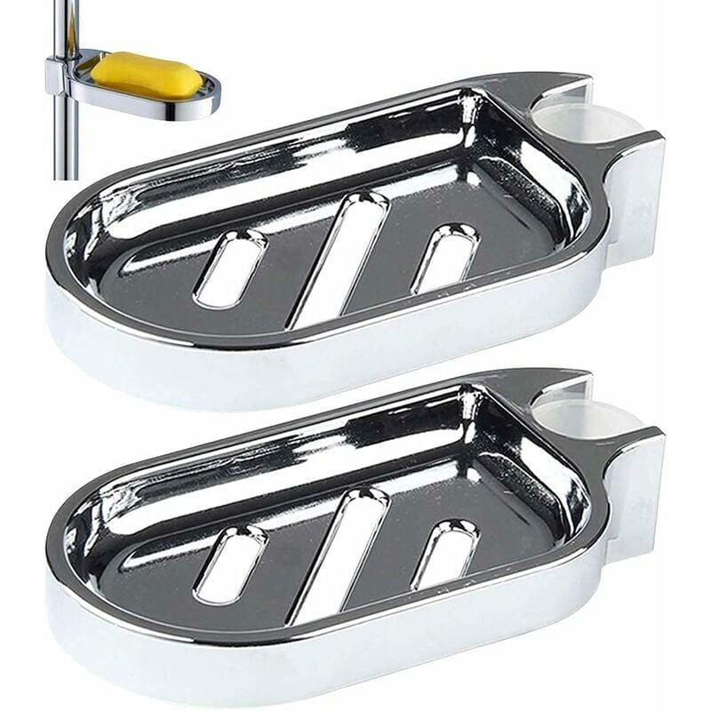 foto del prodotto porta sapone per doccia, 2 pezzi porta sapone per doccia bellissimo ed elegante porta sapone regolabile per doccia per doccia, cucina, bagno, 25 mm,
