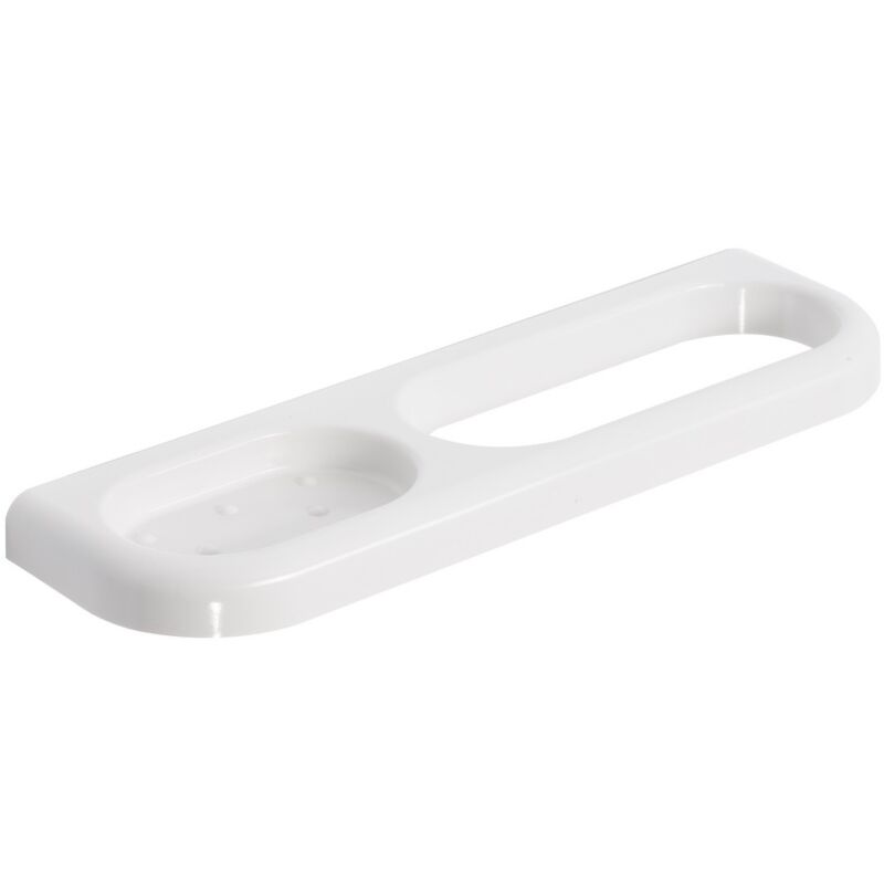 foto del prodotto porta sapone porta salvietta da parete bianco in termoindurente e abs mod. linea metaform