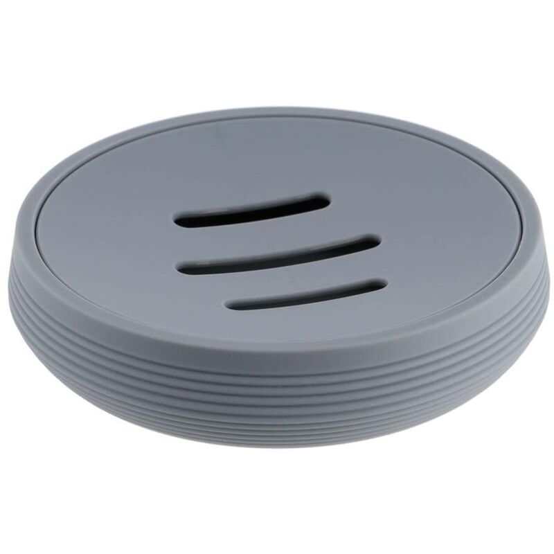 foto del prodotto porta sapone striscia abs gomma grigio scuro tendance